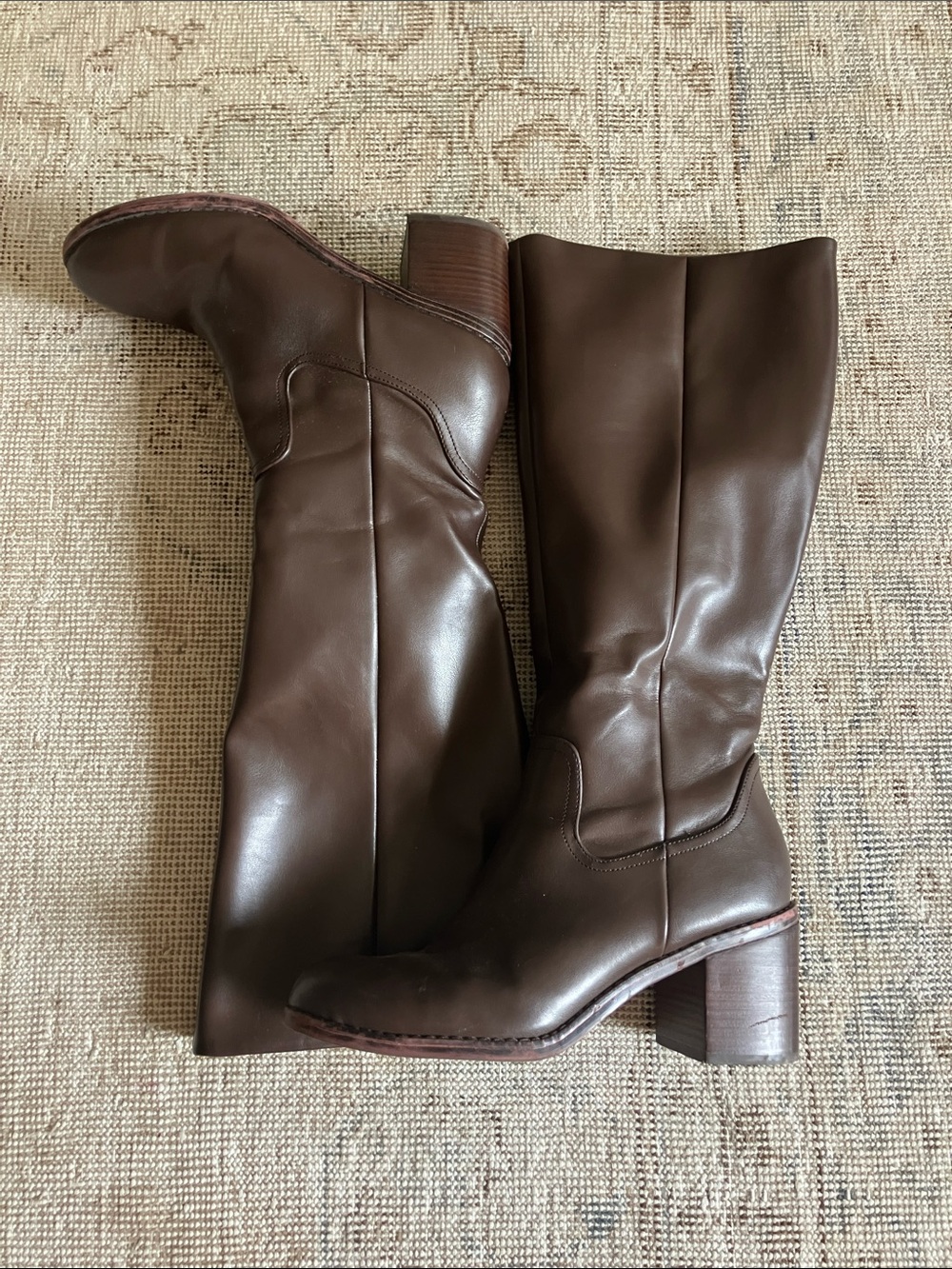 Dolce Vita Dark Brown Knee-High Block Heel Boots